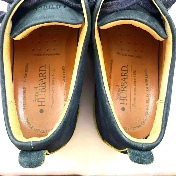 Samual Hubbard Blue Suede Leather Lace Up Mens Comfort Walking Loafer Size 9 - Picture 5 of 14